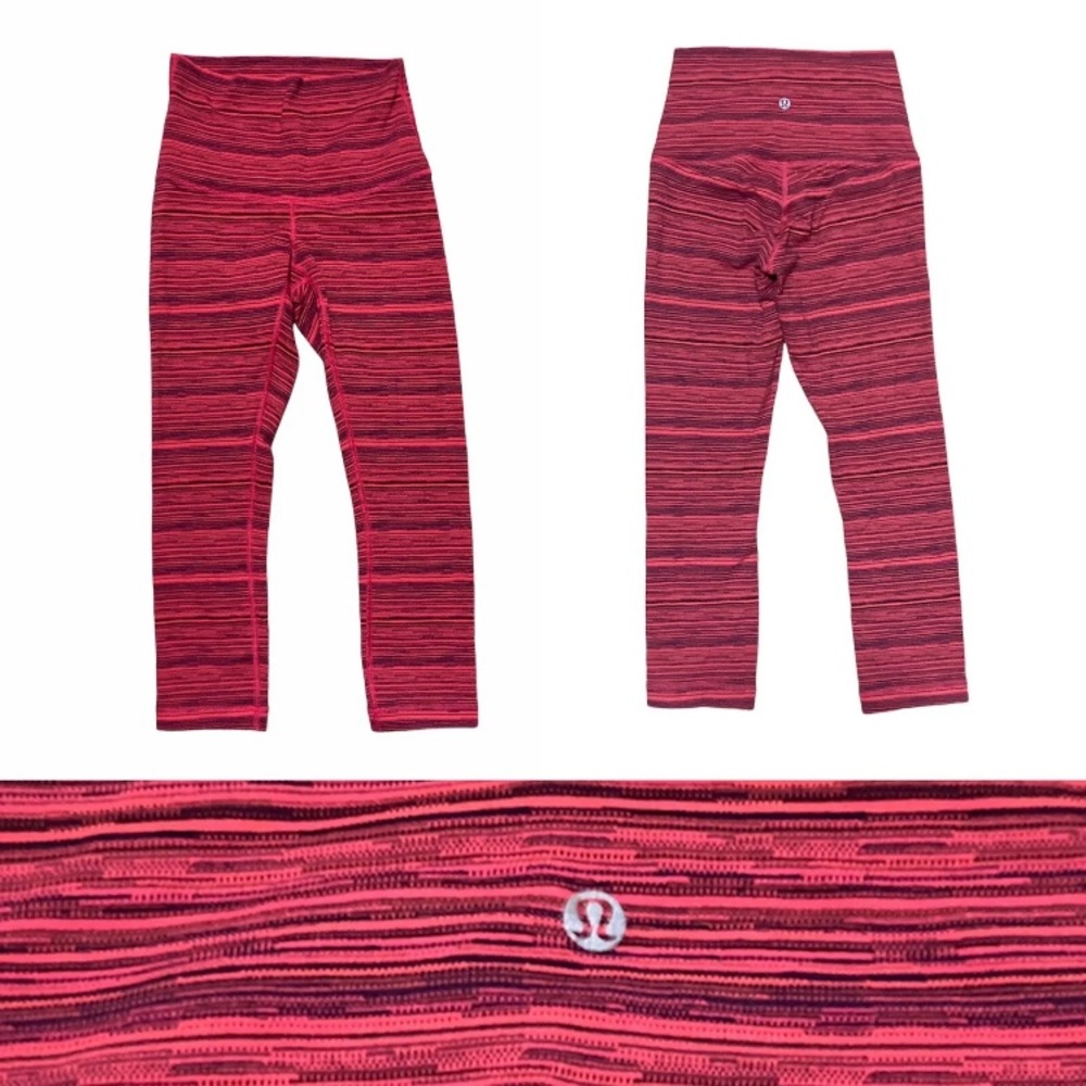 Lululemon Wunder Under Crop 22” Women’s size 4 in Cyber Boom Juice Alarming